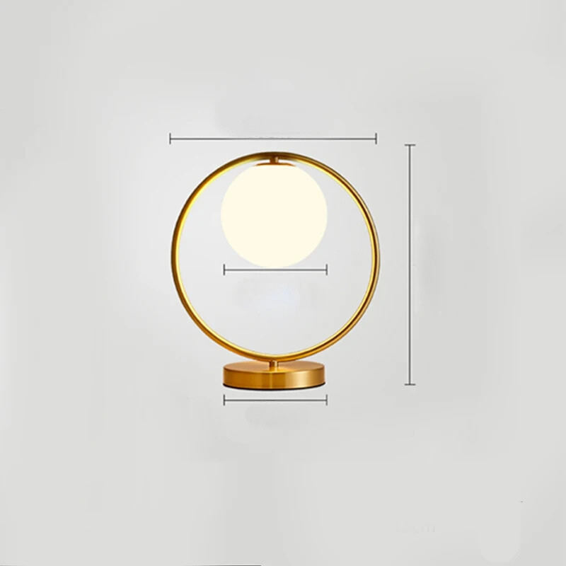 LuxeAura - Elegant Table Lamp with Ring Design for Every Interior