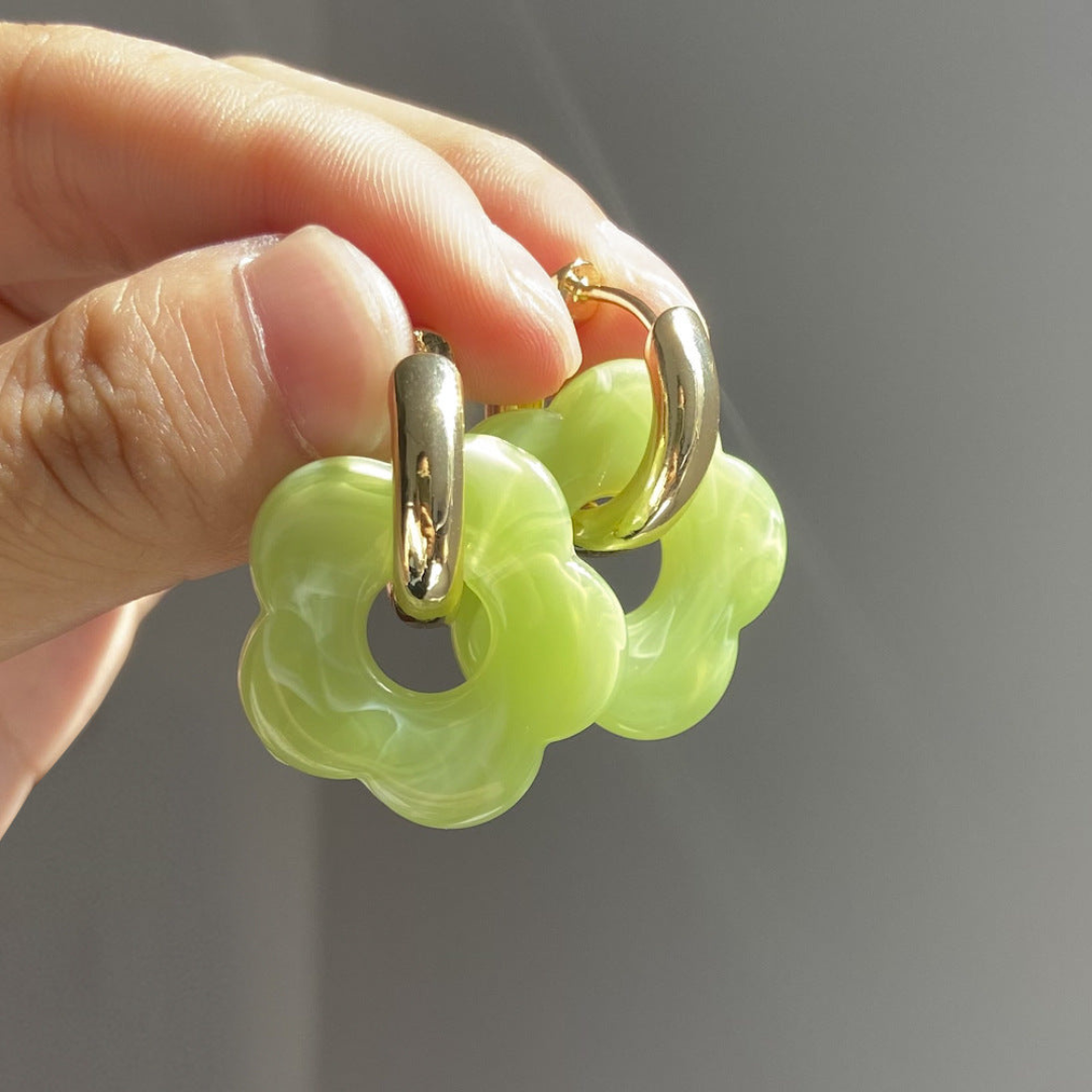 Valeria Earrings – Elegant Golden Floral Designs