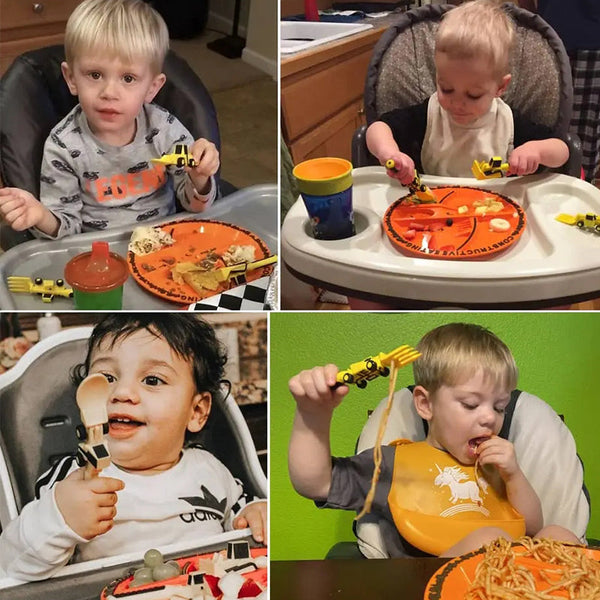 ConstructoFork - Large Children's Cutlery Set for Construction
