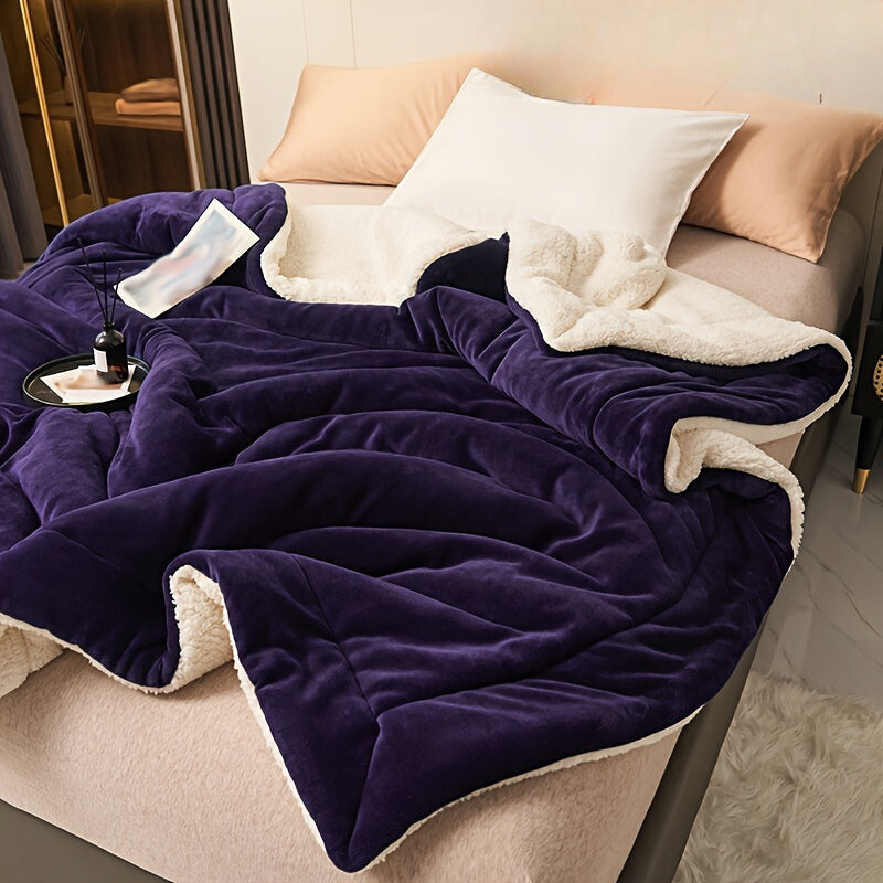 Luxe Comfort – Dark Purple Fleece Blanket by Melkfleece