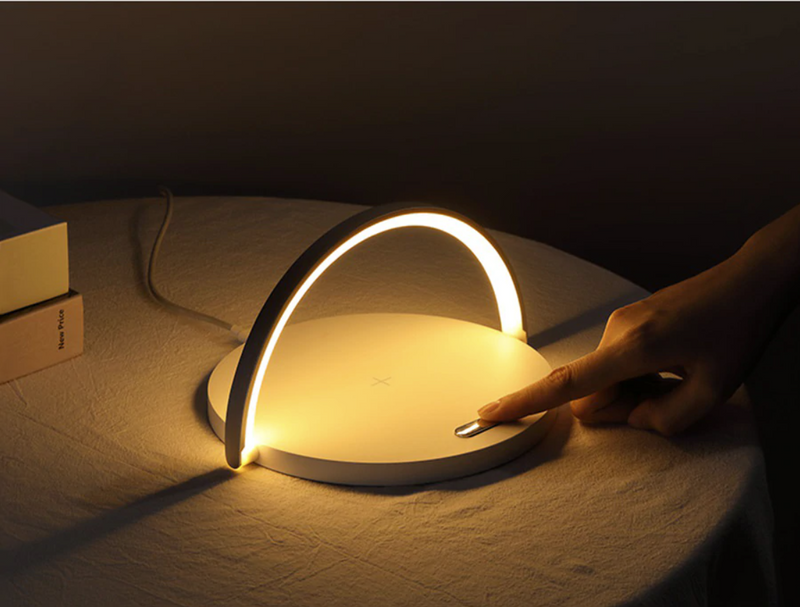 Bowlight Design™ - Stilig 3-i-1 Nattlampa med Qi-laddare