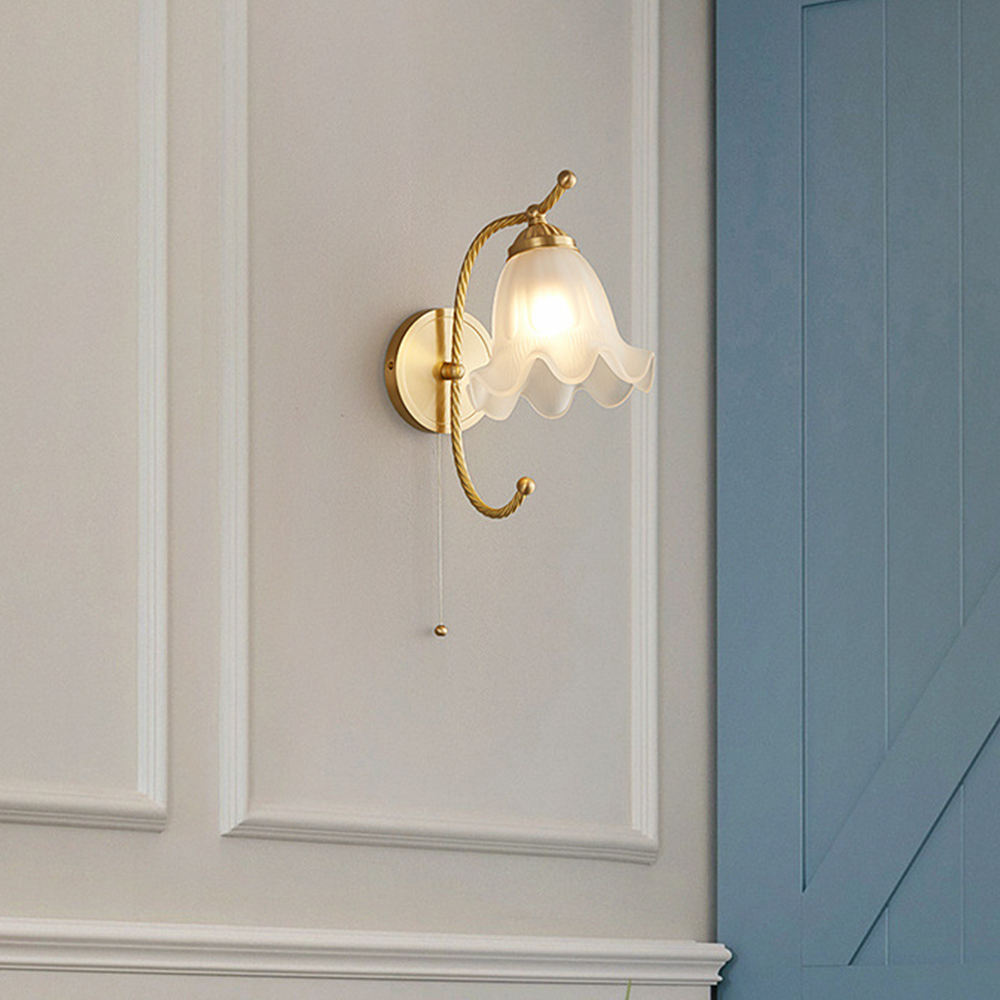 VintageGlow – Retro Glasmurvägglampa för Stämning