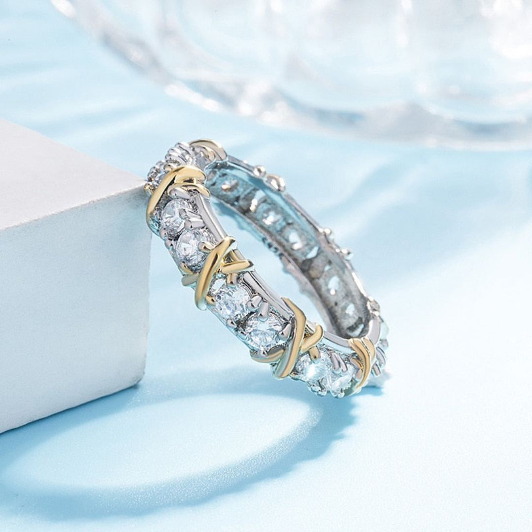Auryn Ring - Elegant Platinum Cross Jewelry
