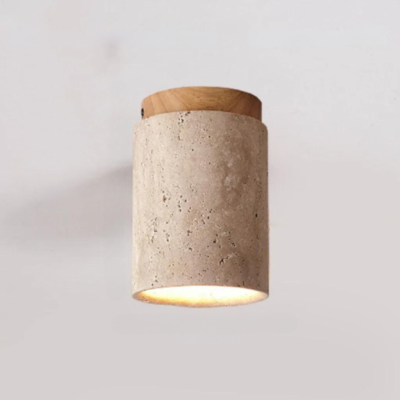 ÉclatPierre - Elegant Travertine Built-in LED Light