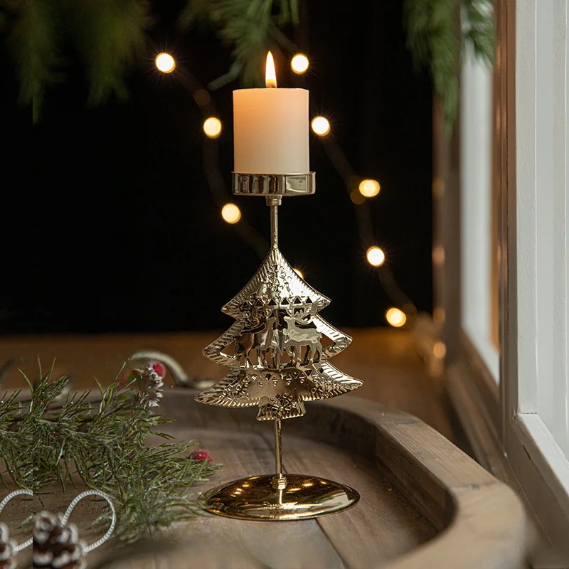 StarGlow Candle Holder - Elegant Golden Decoration for Holidays
