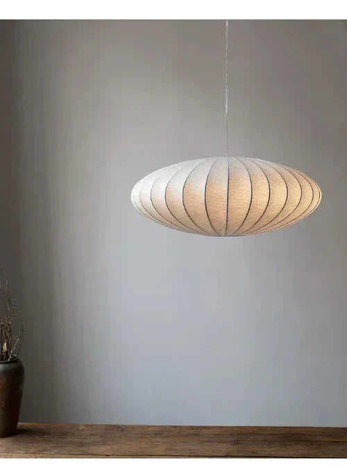 SilkCrown – Luxurious Silk Ceiling Lamp with Crystals
