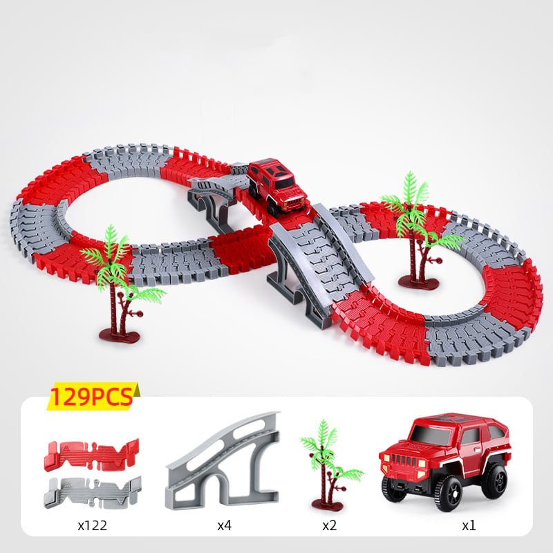 SpeedFlex Track – Flexible Racing Track with LED Vehicles