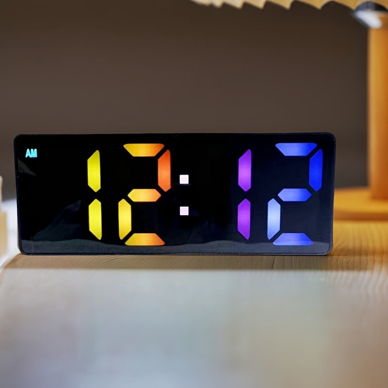 DigiTime Clock - Stylish LED Alarm Clock with Data Display