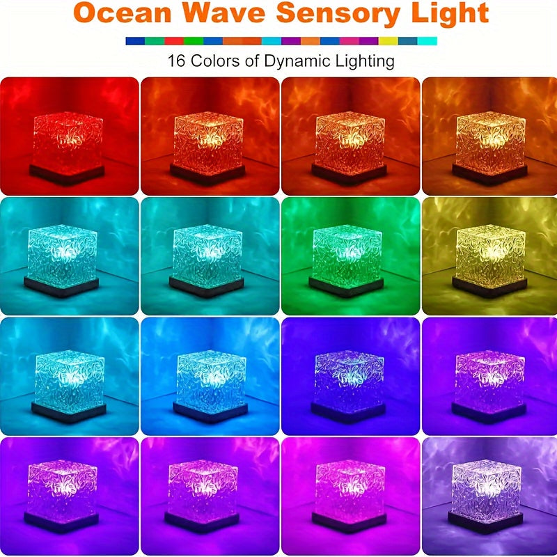 OceanWave - LED Nattlampa med 16 Färger och Våg Effekt
