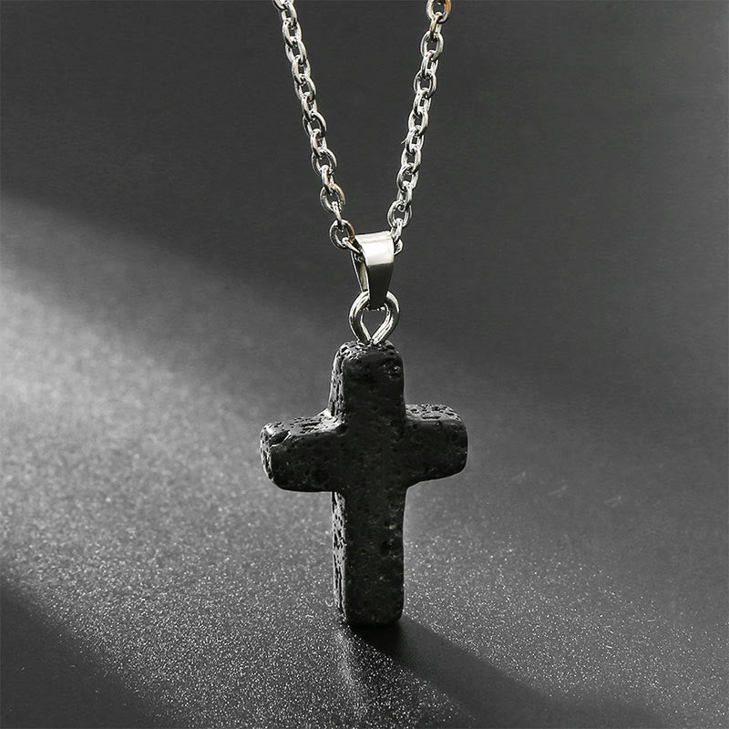 Seraphina Natural Gemstone Cross Necklace - A Spiritual Jewelry Experience