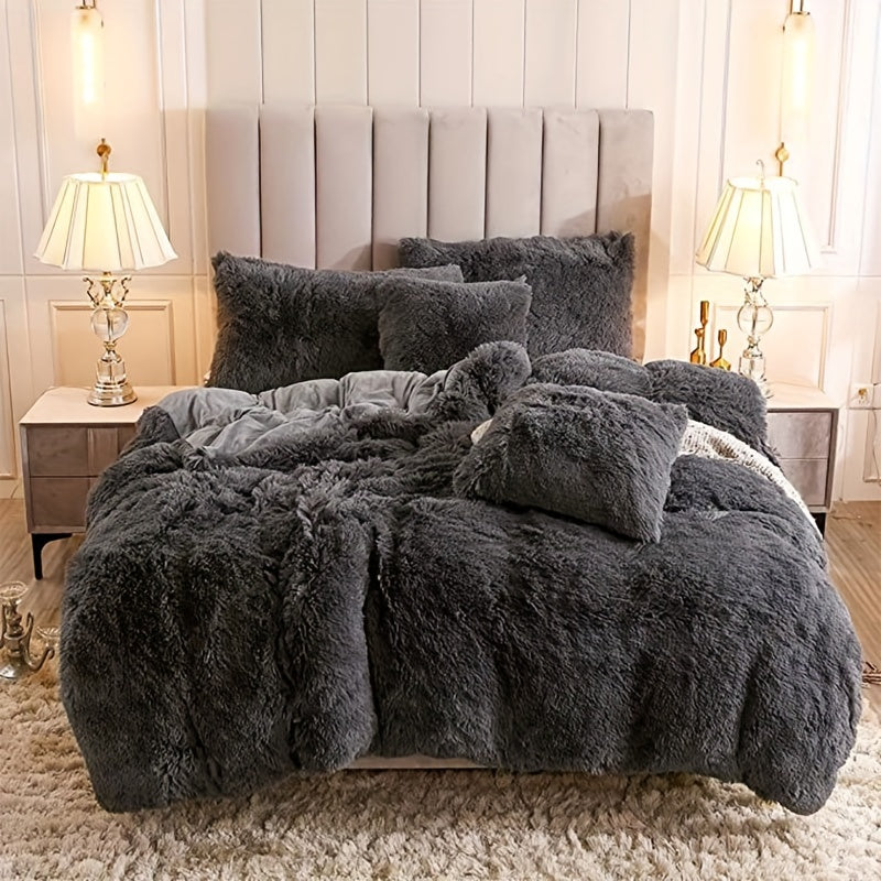 Ultra Plush Plush Bedding Set with Zipper - Luxury &amp; Comfort
