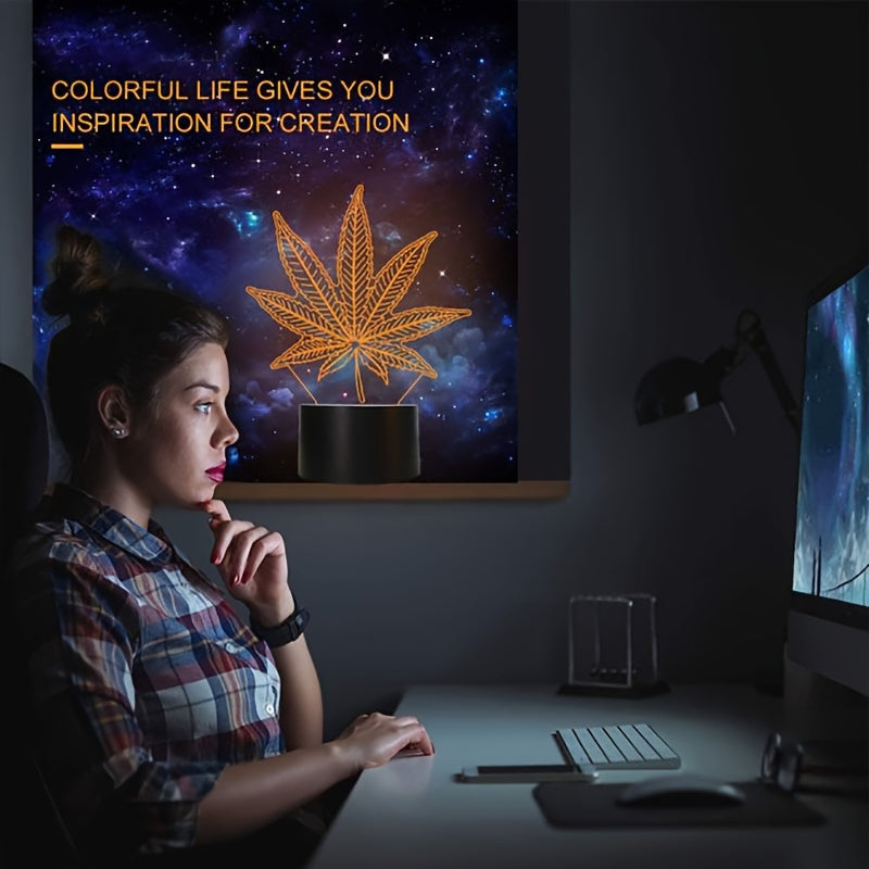HempGlow - 3D Acrylic Table Lamp Night Light