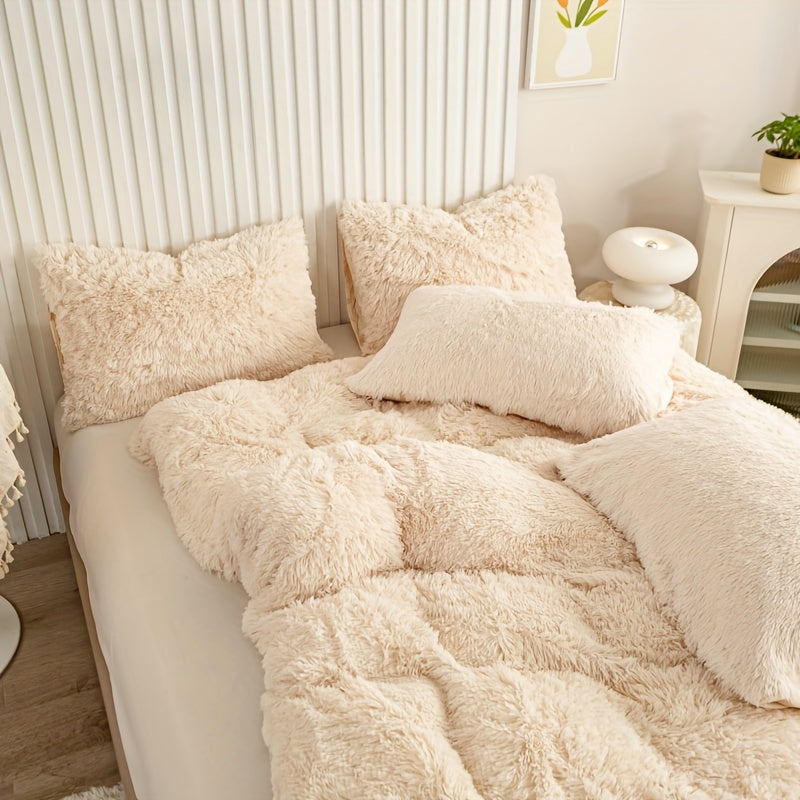 Ultra Plush Plush Bedding Set with Zipper - Luxury &amp; Comfort