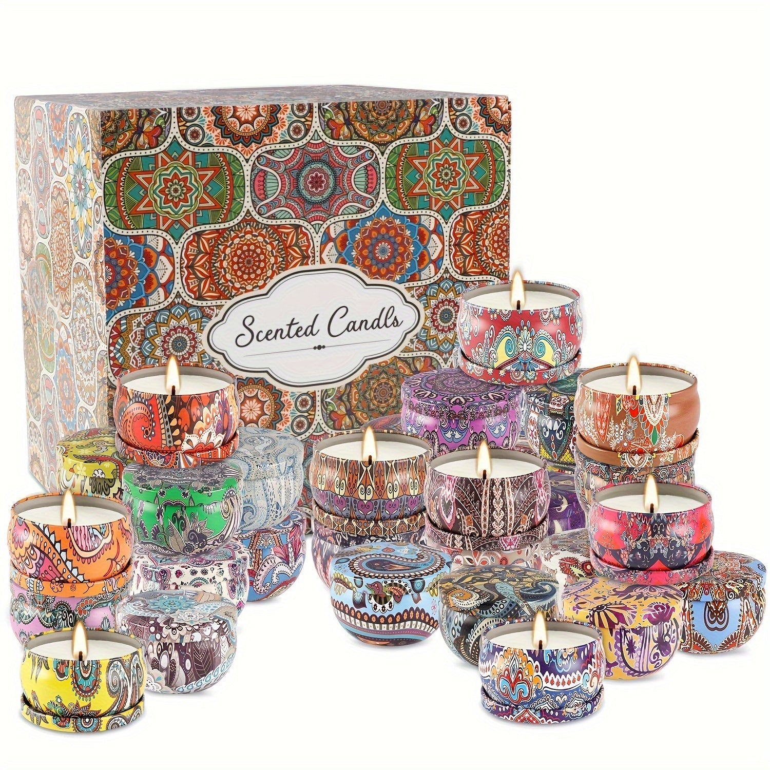 ValentineGlow – Romantic Scented Candles Set of 36