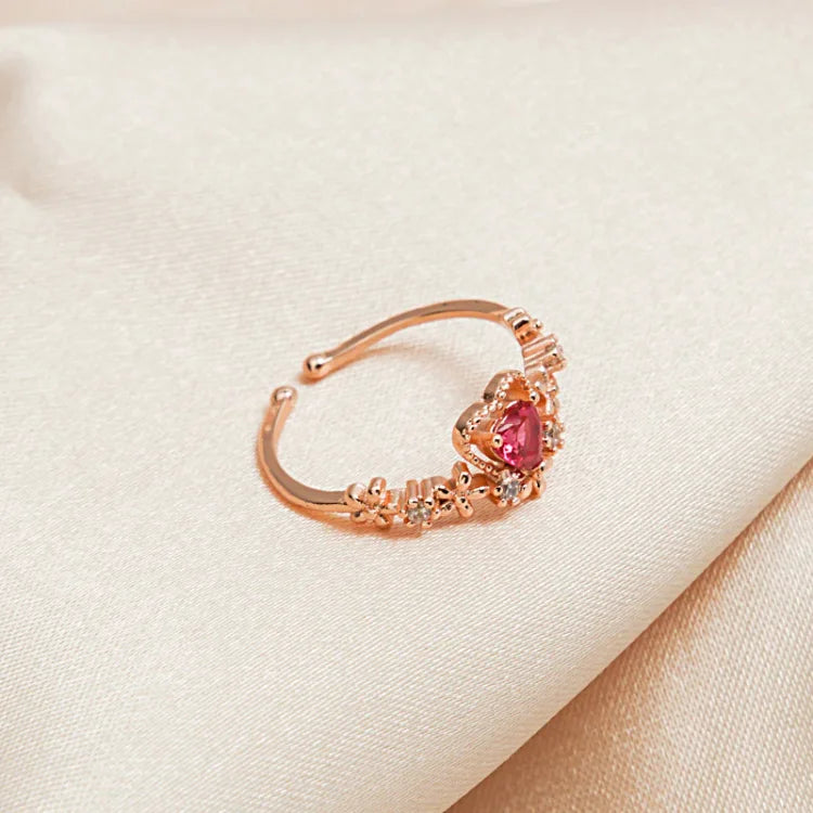 Scarlett Red Crystal Love Ring - A Radiant Symbol of Passion