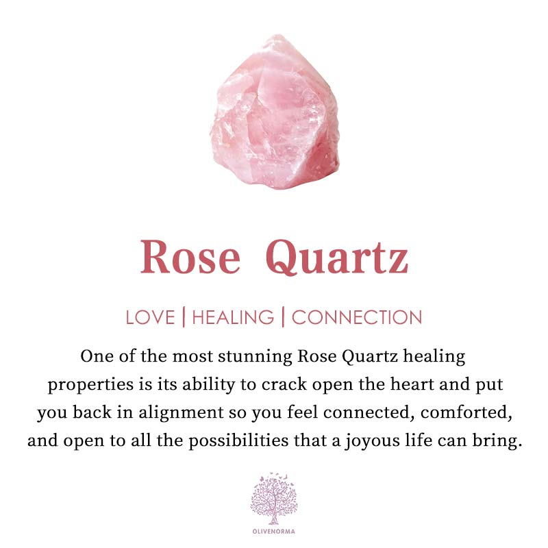 Elegant heart-shaped rose quartz necklace - Amara Collection