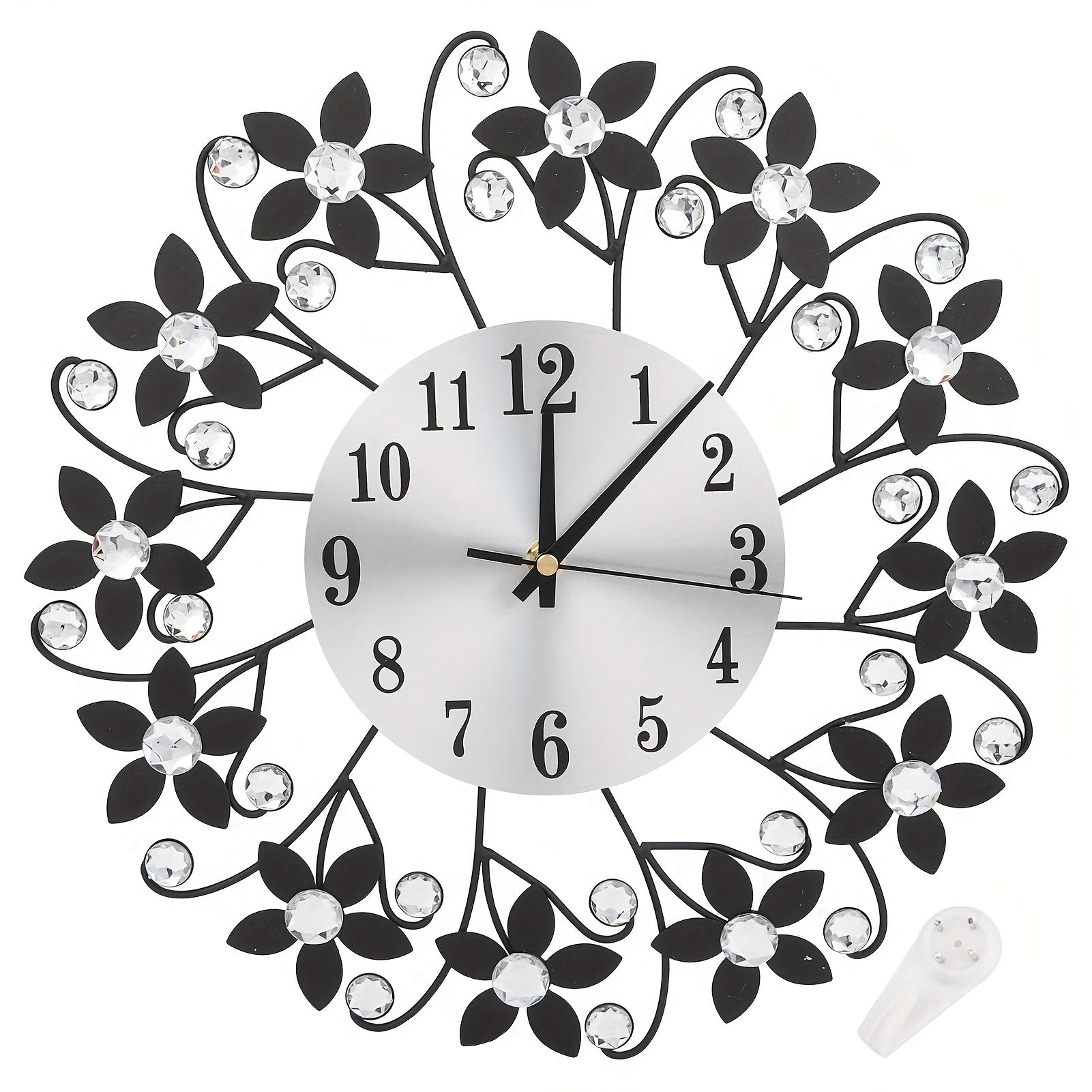 EleganceClock - Design Väggklocka 14 Tum Svart