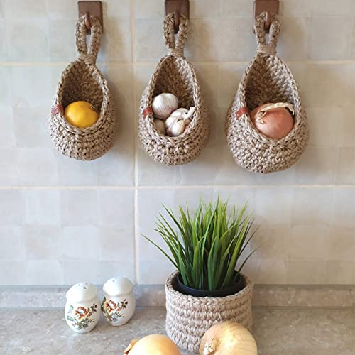 Stylish EcoWeave Hanging Basket - for Sustainable Storage of Vegetables and Fruit