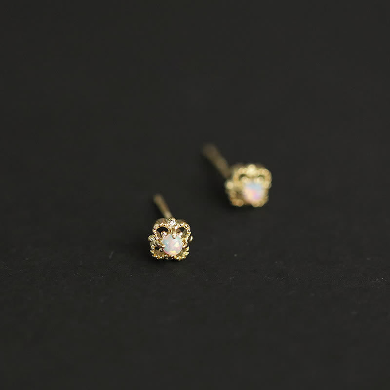 Charming Vintage Earrings with Opal - Seraphina Collection 