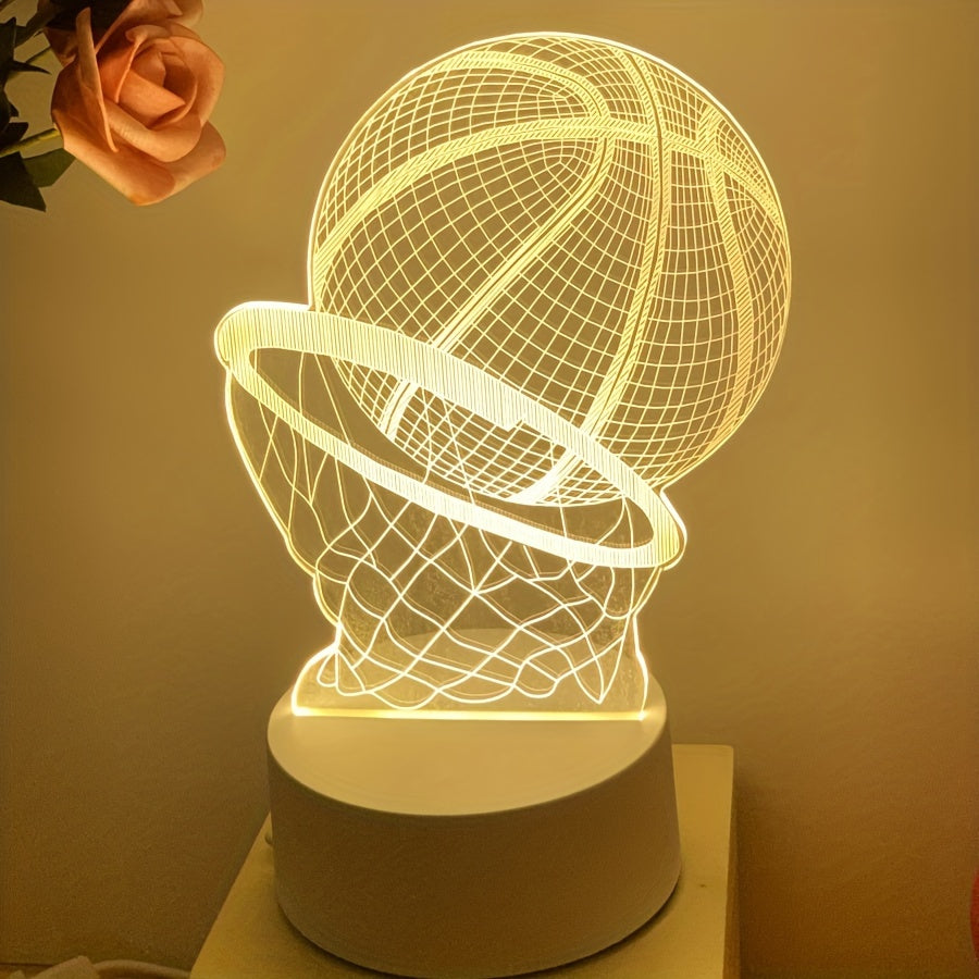 IllusionGlow Lamp – 3D LED Basketball Table Lamp