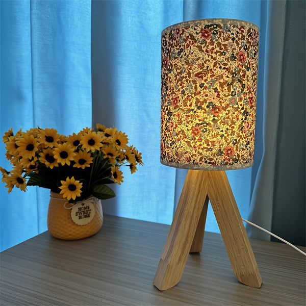HoutLicht Bordslampa - Minimalistisk Trälampa med USB