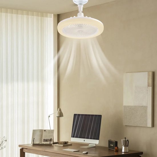 BreezeGlow Fan Lamp – Ceiling Fan with Remote Control