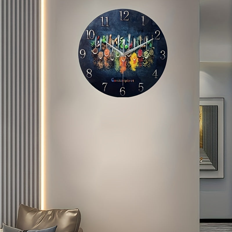 SpiceTime Clock – Luxurious Silent Wall Clock with Spices