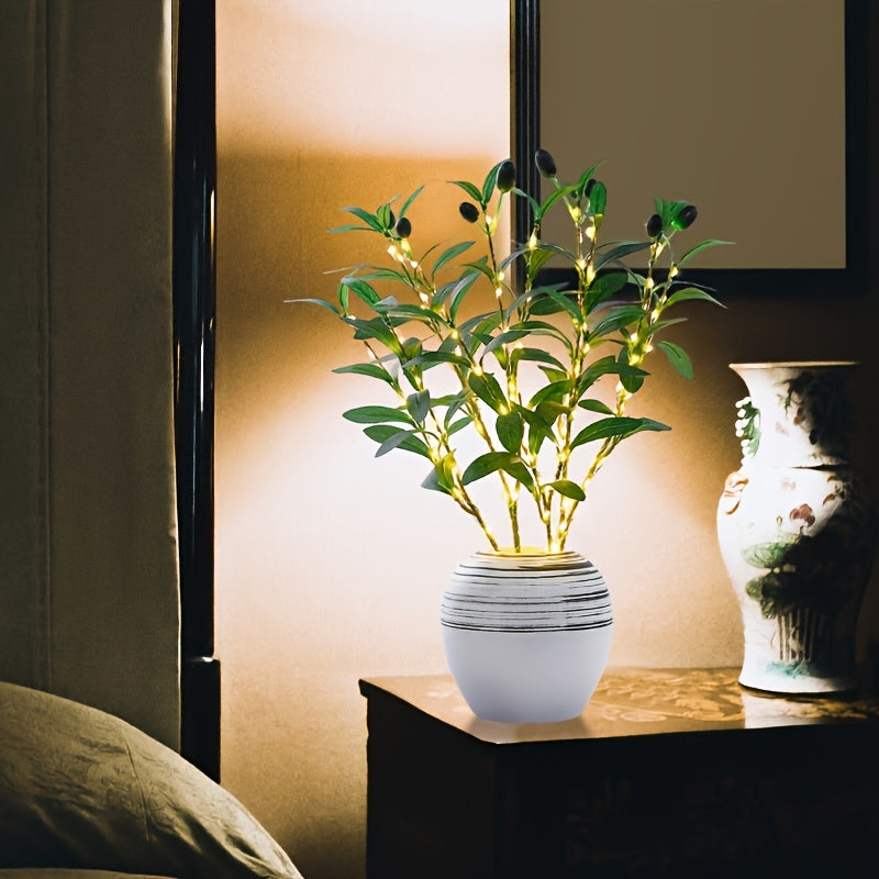 LumiTak – Elegant Olive Ceiling LED Table Lamp