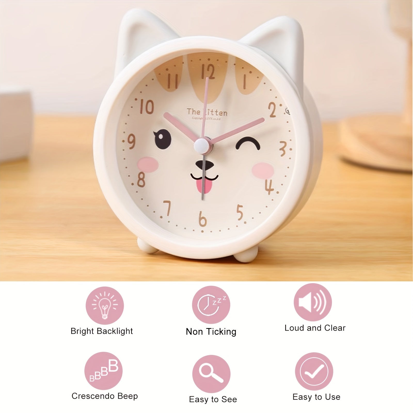 SilenTime Alarm Clock - Stylish Night Light with Silence