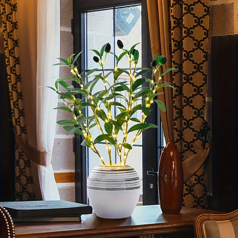 LumiTak – Elegant Olive Ceiling LED Table Lamp