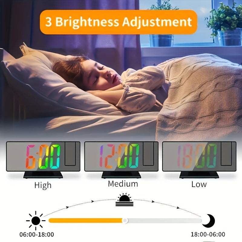 TimeView Clock – Modern Mirror LED Projector