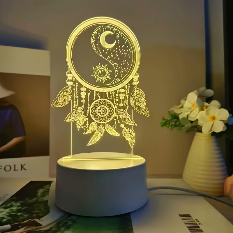 DreamCatcherGlow - 3D LED Night Light with USB