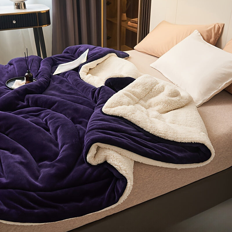 Luxe Comfort – Dark Purple Fleece Blanket by Melkfleece