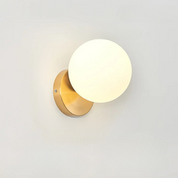 GleamGold - Lyxig Guldig Vägglampa med Glas