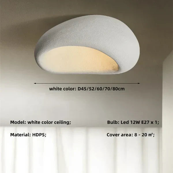 SereneAura Ceiling Lamp – Natural Wabi Sabi Lighting
