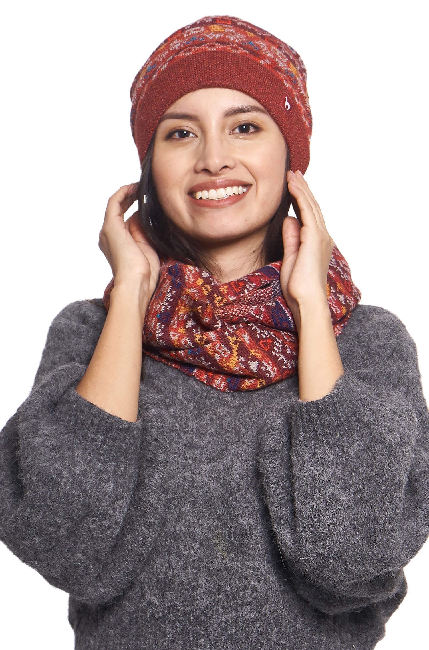 AlpacaFit Beanie - Luxurious 100% Jacquard Beanie