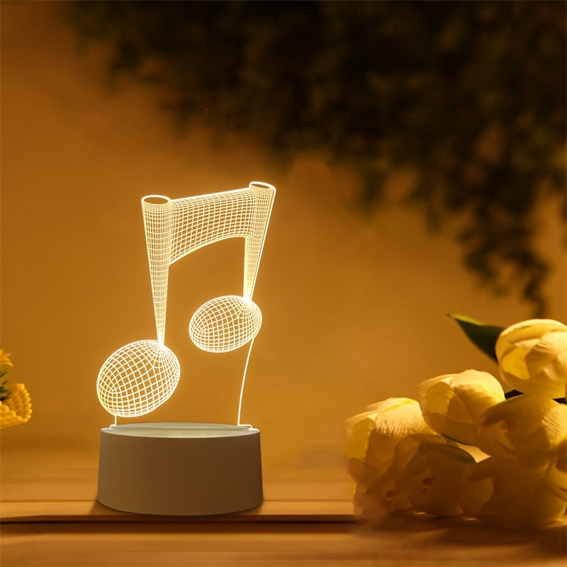 LumiNote - 3D LED Musical Note Night Light
