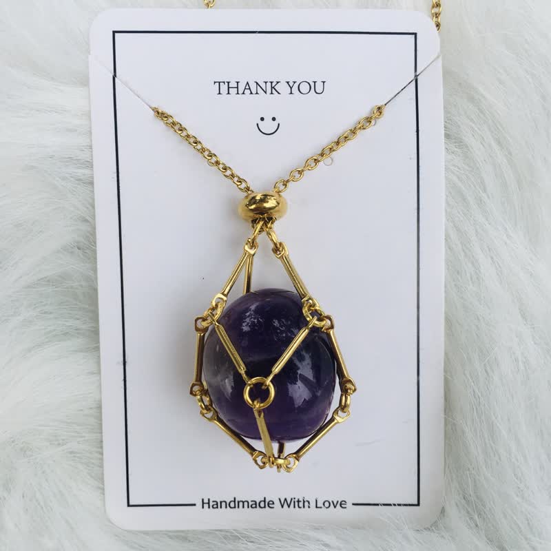 Elegant natural crystal necklace - Iris edition
