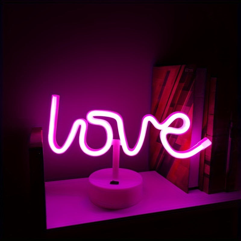 NeonLiefde Lamp – Illuminated Neon Table Lamp for Parties