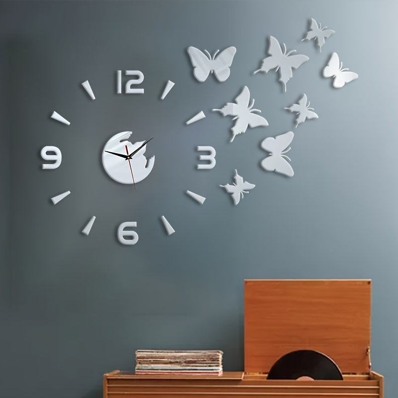 AcrylicButterfly - Luxury 3D Butterfly Mirror Clock