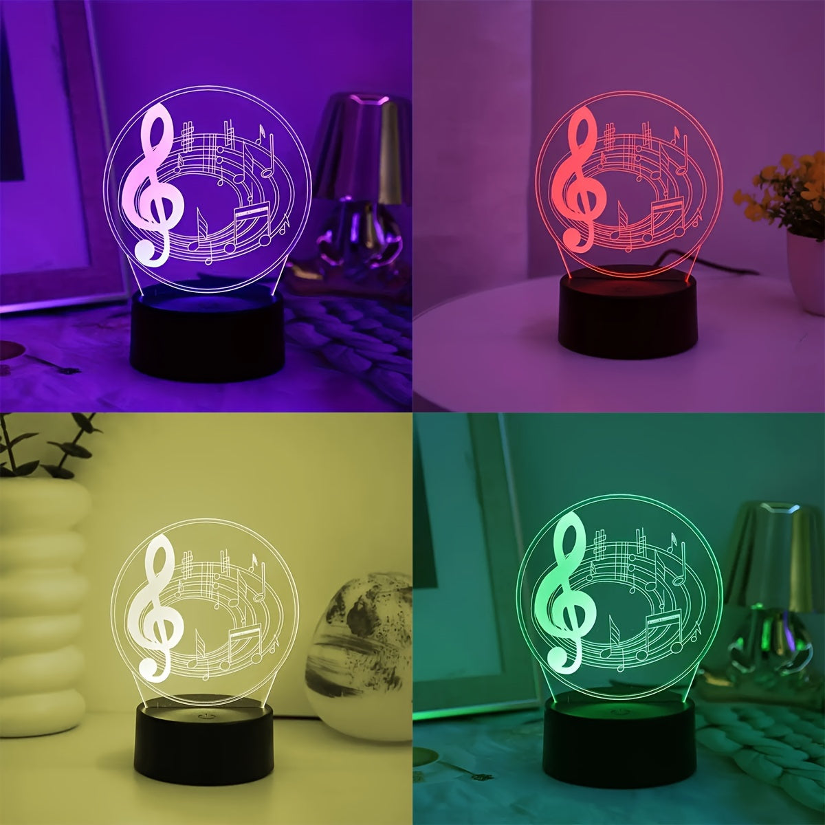 MelodyGlow Lamp - USB Desk Lamp with Music Symbols