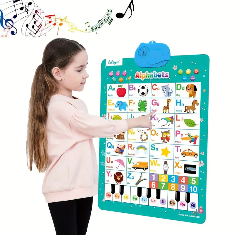 Pratande ABC Väggposter för Småbarn - Lär Dig Genom Lek