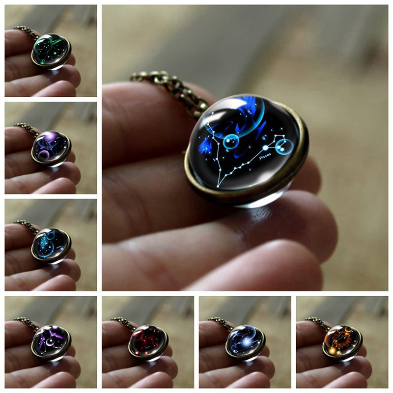 Sofias Glas 12 Zodiac Signs Protection Pendant - Enchanting Protection for Your Zodiac Sign