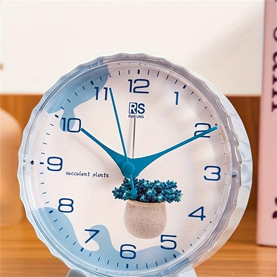 FloraTime Clock - Elegant Flower Wicker with Alarm