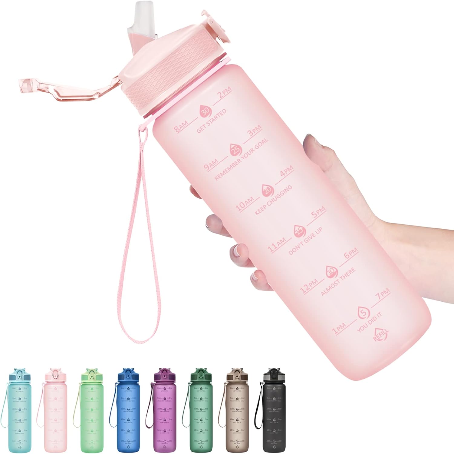 HydraBoost – Trendy Motivational Water Bottle 900ml