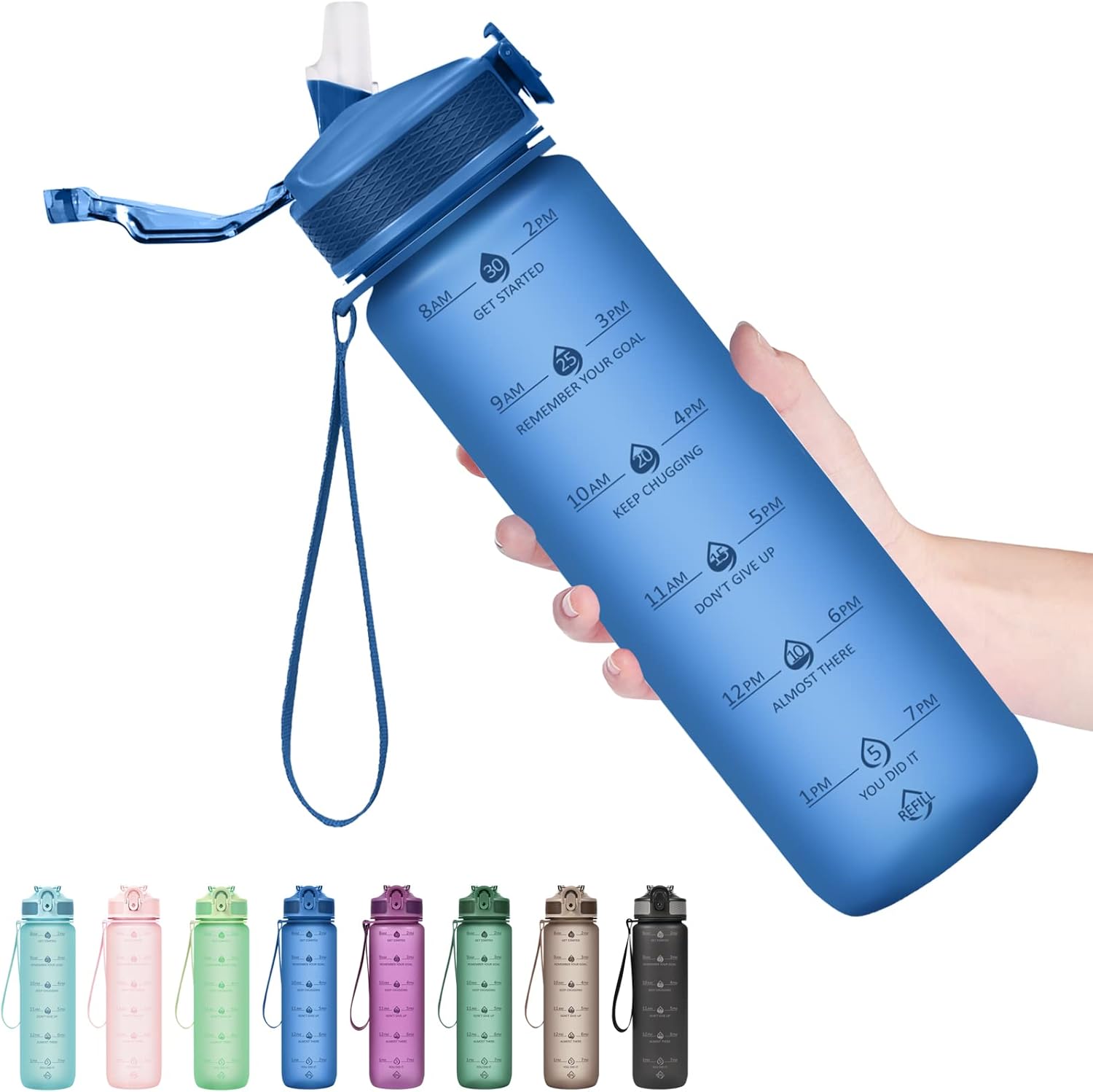 HydraBoost – Trendy Motivational Water Bottle 900ml