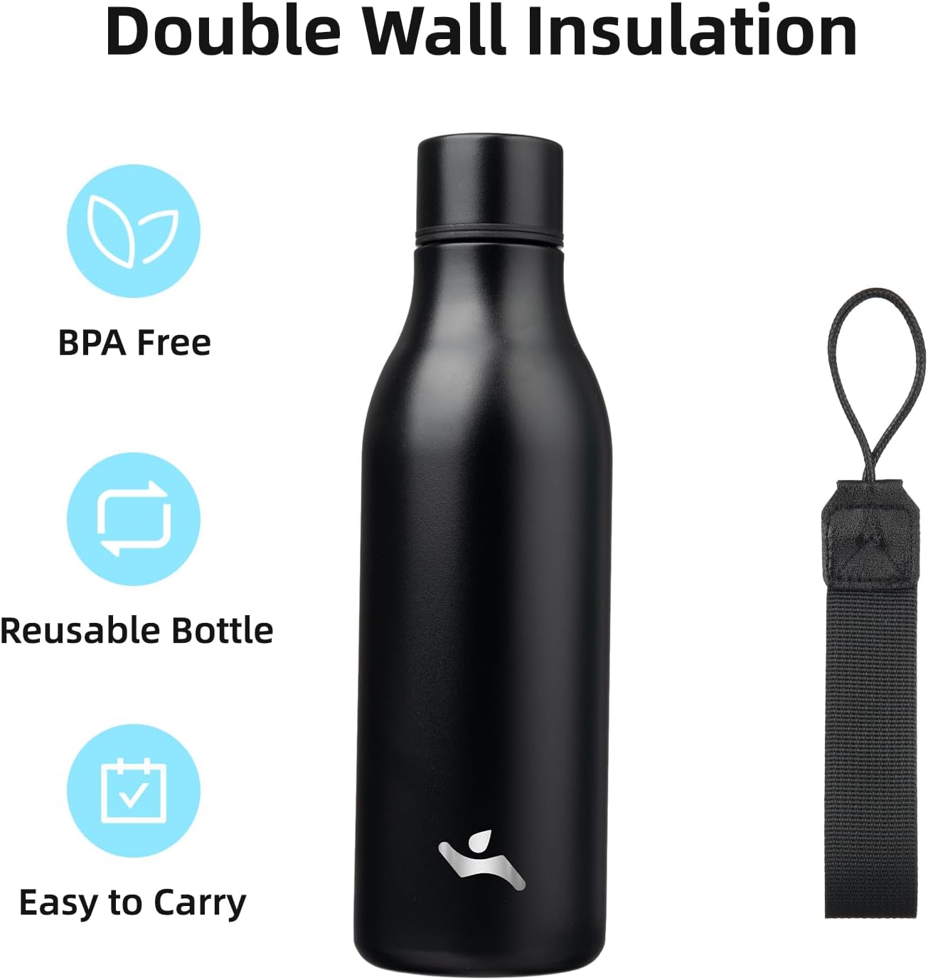 CoolFlow – Stylish RVS Water Bottle with Handle