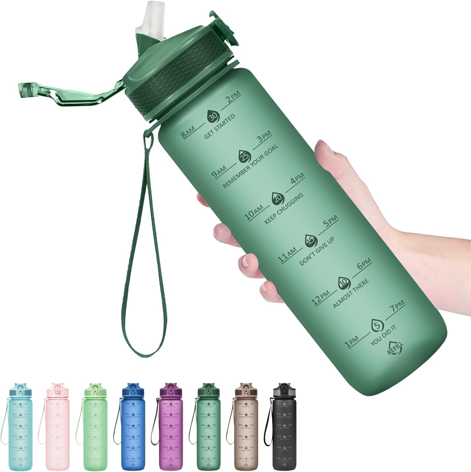HydraBoost – Trendy Motivational Water Bottle 900ml