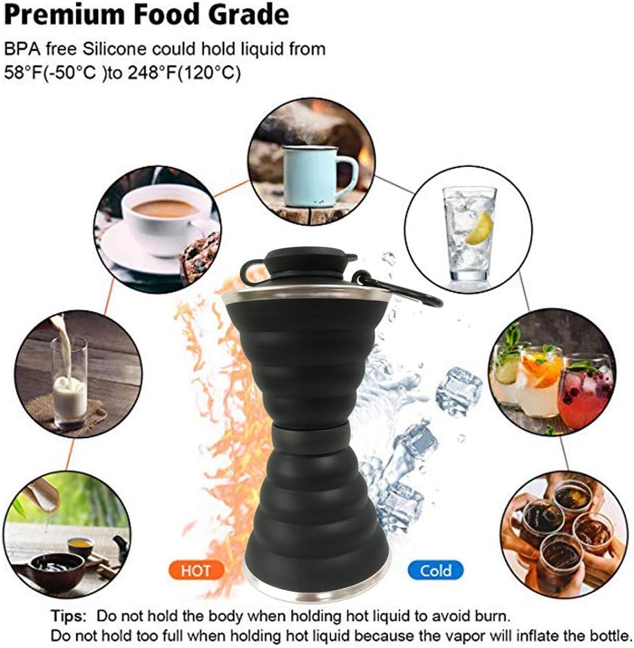HydroFold - Practical Foldable Water Bottle with Hook