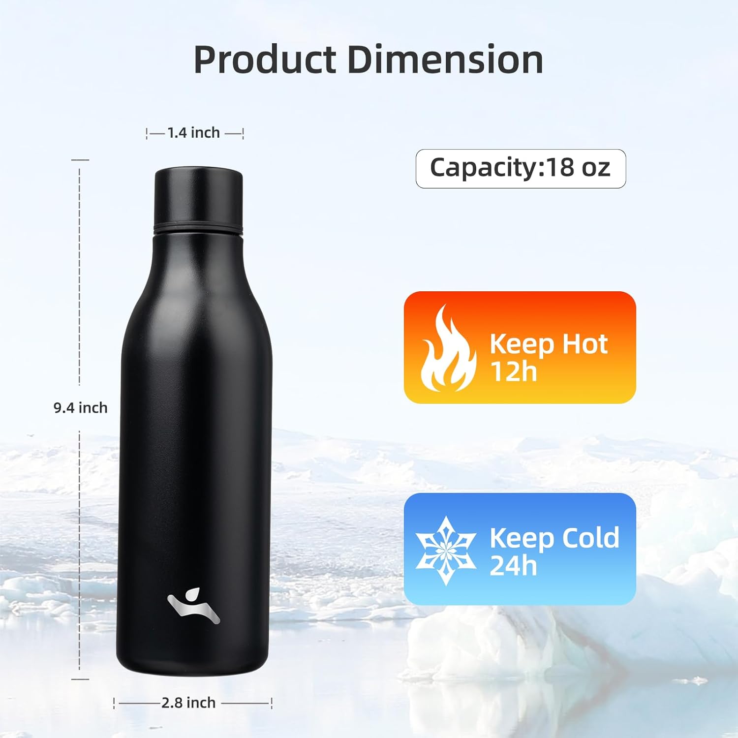 CoolFlow – Stylish RVS Water Bottle with Handle